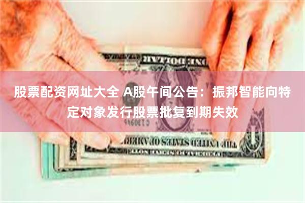 股票配资网址大全 A股午间公告：振邦智能向特定对象发行股票批复到期失效