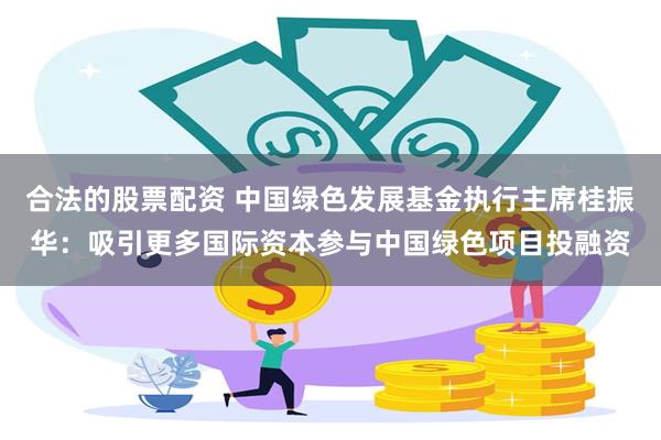 合法的股票配资 中国绿色发展基金执行主席桂振华：吸引更多国际资本参与中国绿色项目投融资