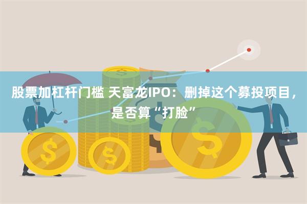 股票加杠杆门槛 天富龙IPO：删掉这个募投项目，是否算“打脸”